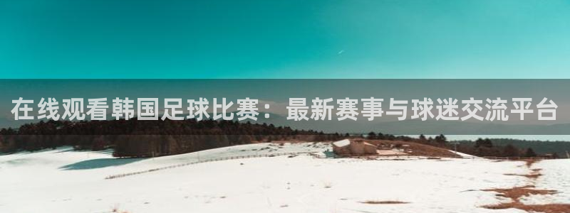 在线观看韩国足球比赛：最新赛事与球迷交流平台